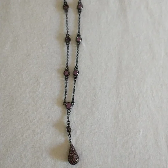 Necklace Jeweled Drop - Picture 6 of 7